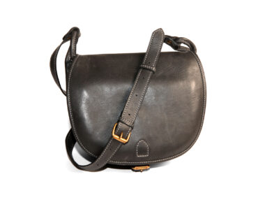 Mahiout Black Powder bag in grey leather